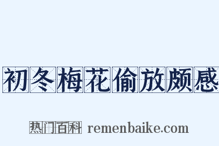 初冬梅花偷放颇感是什么意思的图片